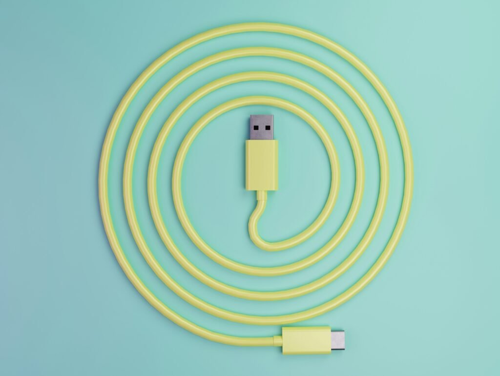cable in the shape of a circle laid out
