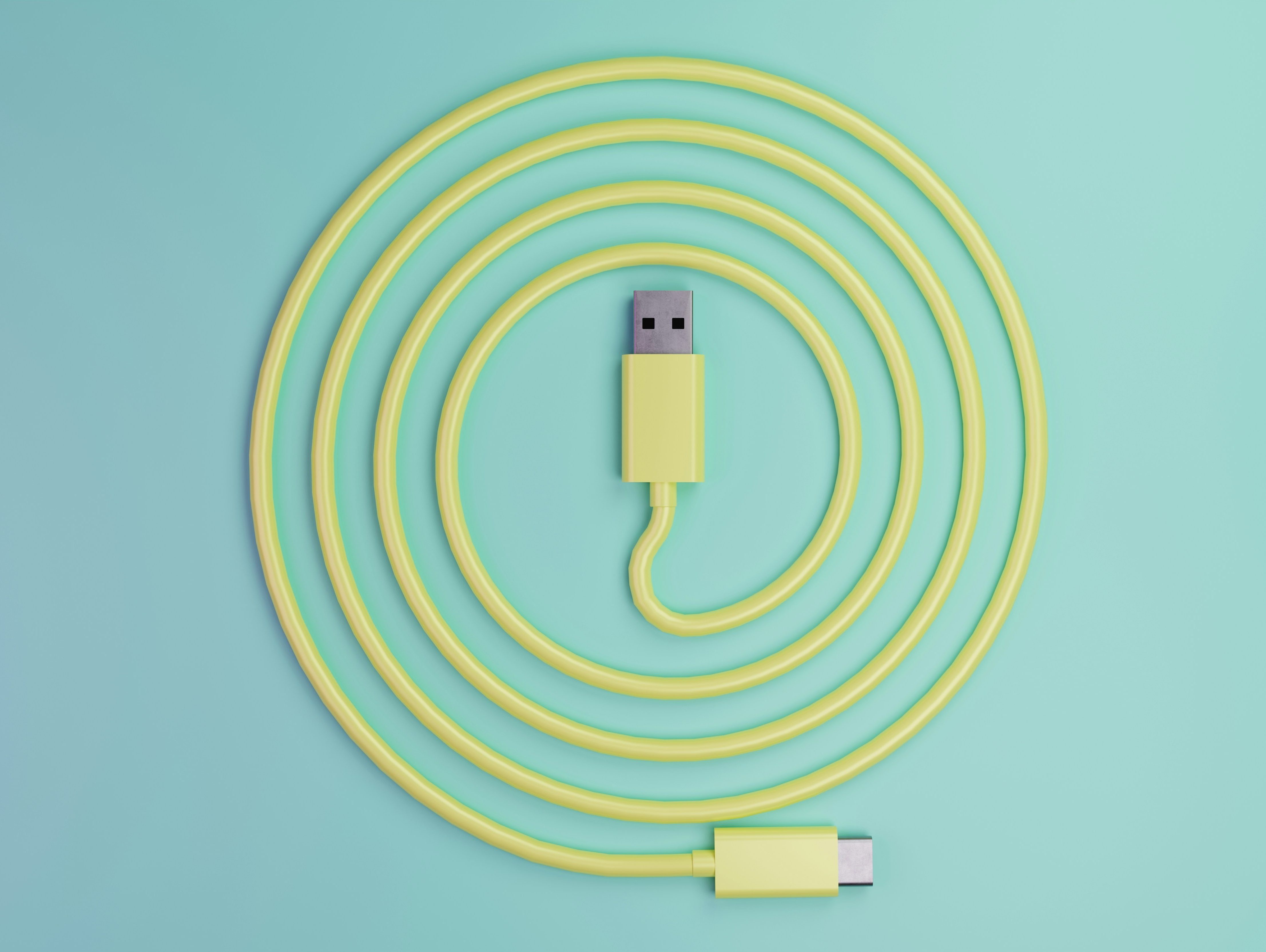 cable in the shape of a circle laid out